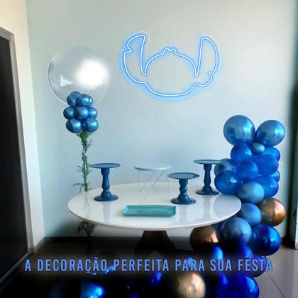 Imagem de Painel Neon Led Desenho Stitch Luminária Decorativa Disney