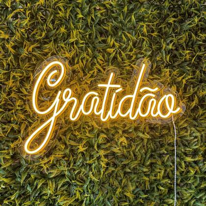 Imagem de Painel Neon Led Gratidão Quarto Decoração