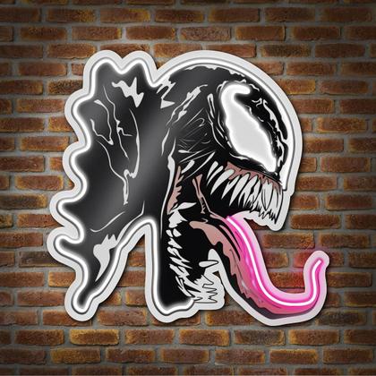 Painel Neon Led Venom Filme Homem Aranha Decoração Geek Nerd - Bloom Imagem de Painel Neon Led Venom Filme Homem Aranha Decoração Geek Nerd