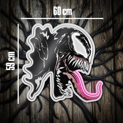 Painel Neon Led Venom Filme Homem Aranha Decoração Geek Nerd - Bloom Imagem de Painel Neon Led Venom Filme Homem Aranha Decoração Geek Nerd