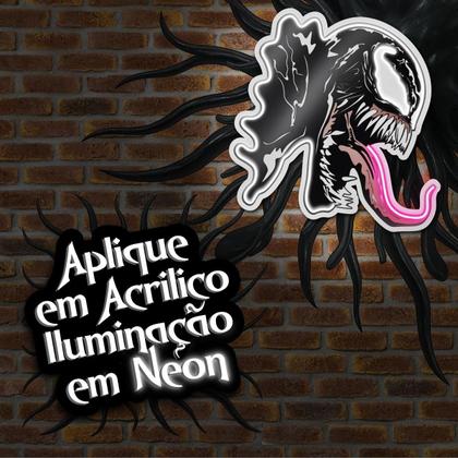 Painel Neon Led Venom Filme Homem Aranha Decoração Geek Nerd - Bloom Imagem de Painel Neon Led Venom Filme Homem Aranha Decoração Geek Nerd