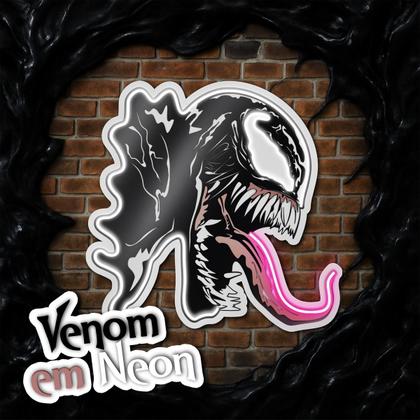 Painel Neon Led Venom Filme Homem Aranha Decoração Geek Nerd - Bloom Imagem de Painel Neon Led Venom Filme Homem Aranha Decoração Geek Nerd