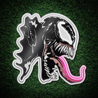 Painel Neon Led Venom Filme Homem Aranha Decoração Geek Nerd - Bloom Imagem de Painel Neon Led Venom Filme Homem Aranha Decoração Geek Nerd