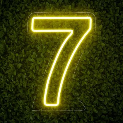 Imagem de Painel Neon Numero sete 7 Instagram Iluminação 30 Cm