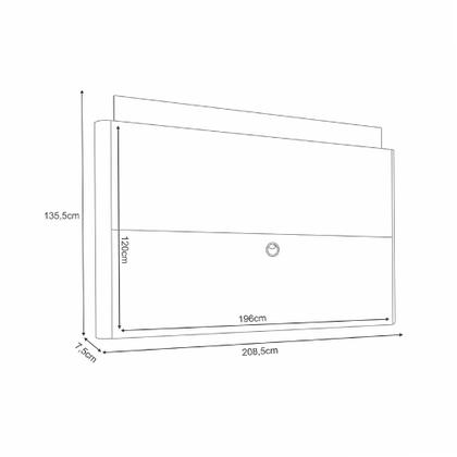 Imagem de Painel Nobre com LED TV até 85 Polegadas em Off White/Champagne G26 - HB Móveis