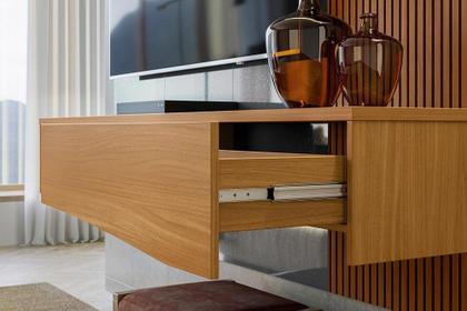 Imagem de Painel p/ TVs até 65" Europa Cinza Perolizado/Tauari Ripado - Lukaliam