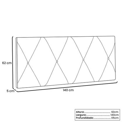 Imagem de Painel para Cama Box Casal Aquilla Suede Bege