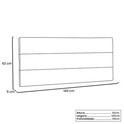 Imagem de Painel para Cama Box Casal La Italiana Suede Azul