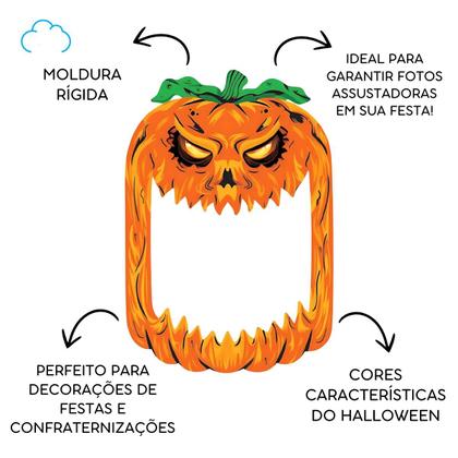 Imagem de Painel para fotos abóbora assustadora decoração festas 