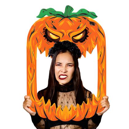 Imagem de Painel para fotos abóbora assustadora decoração festas 