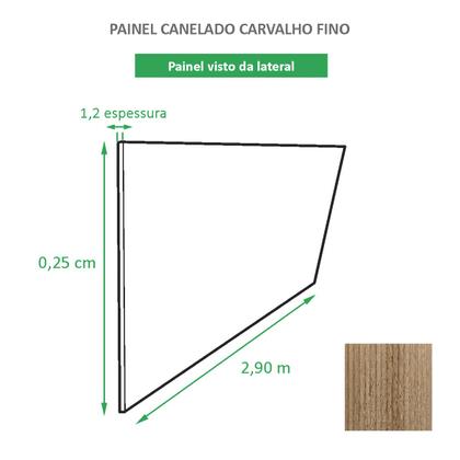 Imagem de Painel para Parede de Fibra de Bambu WPC Carvalho Canelado 2,90 de Altura
