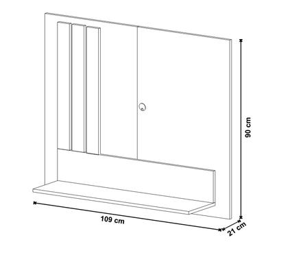 Imagem de Painel Para Sala Até 50 Polegadas Com Prateleira 5119 Jb Suspenso Alto Várias Cores