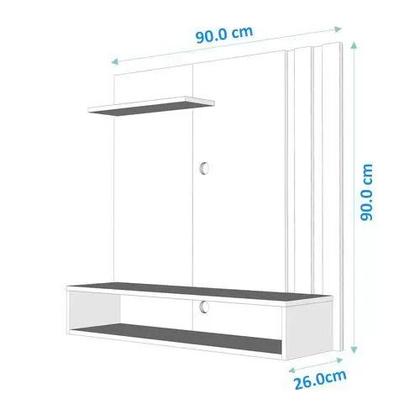 Imagem de Painel Para TV 32 Polegadas Com 2 Nichos - casa decor