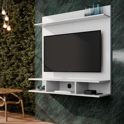 Imagem de Painel Para Tv 32 Polegadas Com Prateleira Smart Plus Quarto Sala Ripado Onix - Diversas Cores