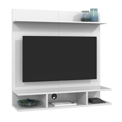 Imagem de Painel Para Tv 32 Polegadas Com Prateleira Smart Plus Quarto Sala Ripado Onix - Diversas Cores