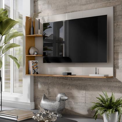 Imagem de Painel Para TV 50 Polegadas Sala/Quarto Suspenso Com Prateleira Nicho Berlim