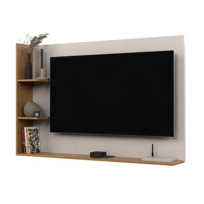 Imagem de Painel Para TV 50 Polegadas Sala/Quarto Suspenso Com Prateleira Nicho Berlim