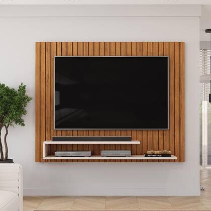 Imagem de Painel Para Tv 55 Pol Ripado 134 cm Ripe Freijo Off White Dj Moveis