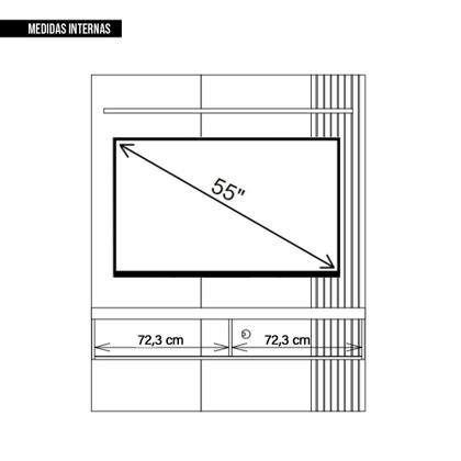 Imagem de Painel Para Tv 55 Polegadas Marrom Moon Caemmun