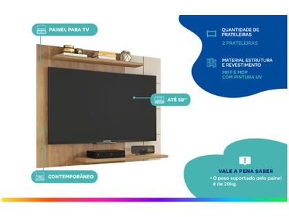 Painel para TV 58” Caemmun Cross Imagem de Painel para TV 58” Caemmun Cross