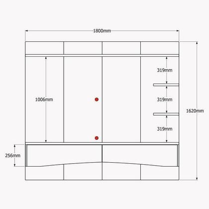 Imagem de Painel Para TV 65 Polegadas 180cm Europa Lukaliam Cinza/Tauari Ripado 3D
