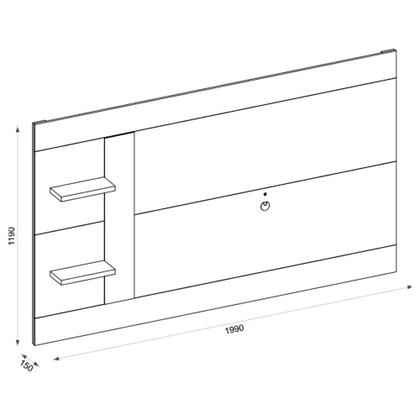 Imagem de Painel Para TV 65 Polegadas 2 Prateleiras Discovery Caemmun
