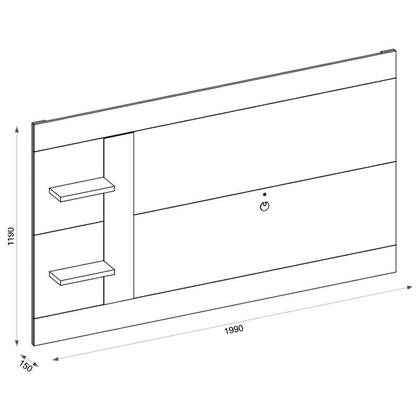 Imagem de Painel Para TV 65 Polegadas 2 Prateleiras Discovery Caemmun
