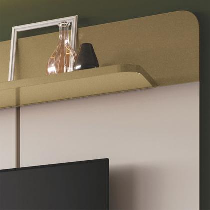 Imagem de Painel Para TV 70 Pol Bancada Suspensa Cheri B01 Off White Champagne - Lyam Decor