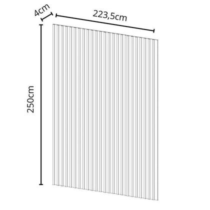 Imagem de Painel para Tv 80 Polegadas 250cmx223,5cm Ripado em Placa 100% Mdf Marrom Freijó/Madeirado