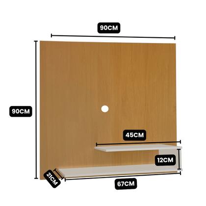 Imagem de Painel Para Tv Até 32 Polegadas Com Prateleira Liso e Ripado