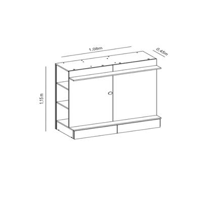 Imagem de Painel Para Tv Até 42 Polegadas Com Closet Premium Luxo Quarto Rack Completo Para Sala E Quarto