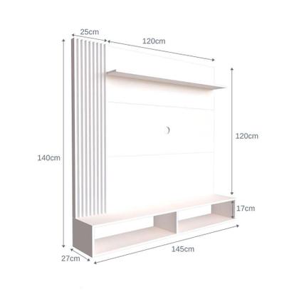 Painel para TV até 42 Polegadas Sand Branco - Bramov Imagem de Painel para TV até 42 Polegadas Sand Branco