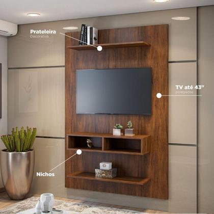 Imagem de Painel Para Tv Até 43" Byte/delta Imbuia Viero Imbuia