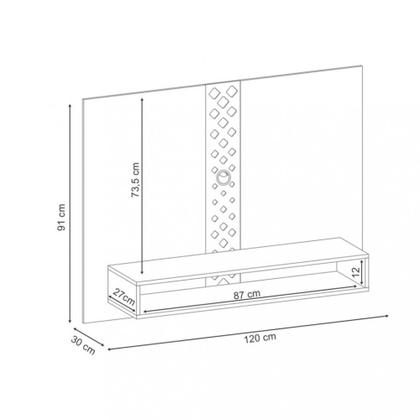 Imagem de Painel para TV até 47 Polegadas Form Hb Móveis