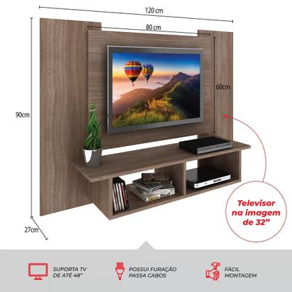 Imagem de Painel para Tv até 48 Polegadas 120cm com Nicho