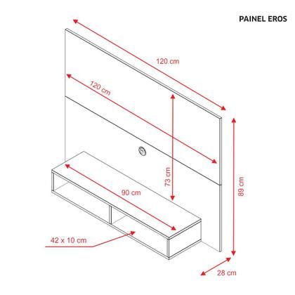 Imagem de Painel Para Tv Até 49 Polegadas Eros Notável Móveis