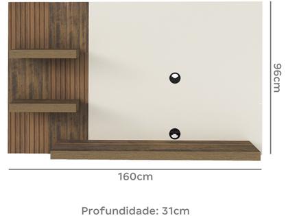 Imagem de Painel para TV Até 50 Polegadas Chess Pinho Ripado/Off White - Artely