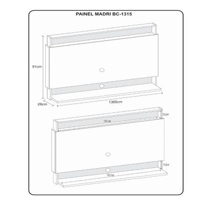 Imagem de Painel para TV até 50 Polegadas Flex Madri Atualle