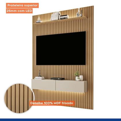 Imagem de Painel para Tv até 50 Polegadas Frisado em MDF com Led Duplo 134,4cm Curitiba