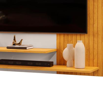 Painel Para Tv Ate 50 Polegadas Ripado 2 Prateleiras Nando - Dj Móveis ...