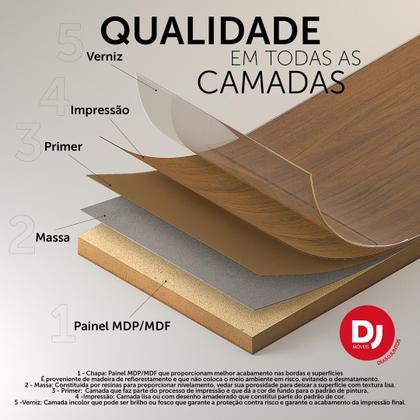 Imagem de Painel para TV até 50 Polegadas Ripado com Nichos Dj Moveis Nando Off Freijo