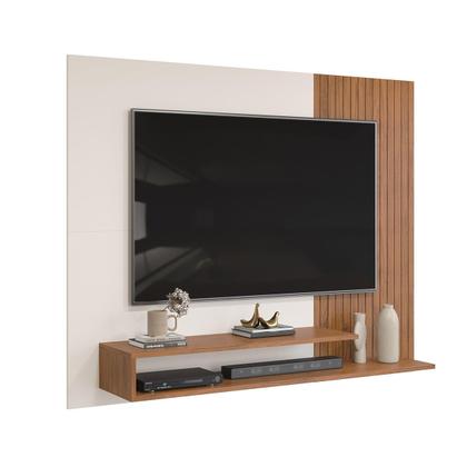 Imagem de Painel para TV até 50 Polegadas Ripado com Nichos Dj Moveis Nando Off Freijo