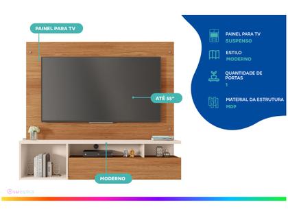 Imagem de Painel para TV até 55" Caemmun Black 19 SE