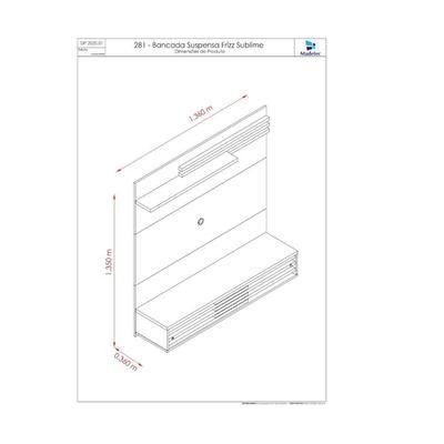 Imagem de Painel para TV até 55 Polegadas 2 Portas Frizz Sublime Madetec