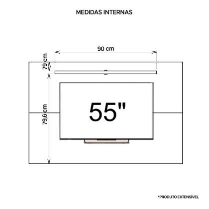 Imagem de Painel Para TV Até 55 Polegadas 4 em 1 Multiplus Caemmun