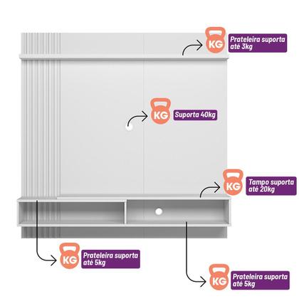 Imagem de Painel para TV até 55 Polegadas com Ripado Alvorada Linea Brasil