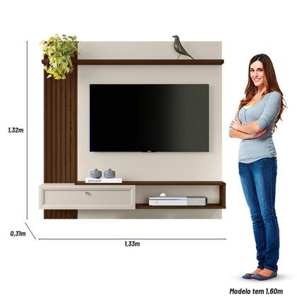 Imagem de Painel para TV até 55 Polegadas com Ripado Alvorada Linea Brasil