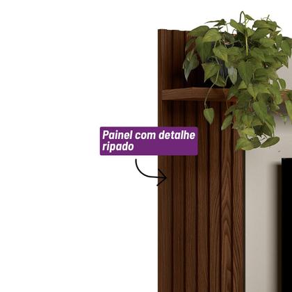 Imagem de Painel para TV até 55 Polegadas com Ripado Alvorada Linea Brasil