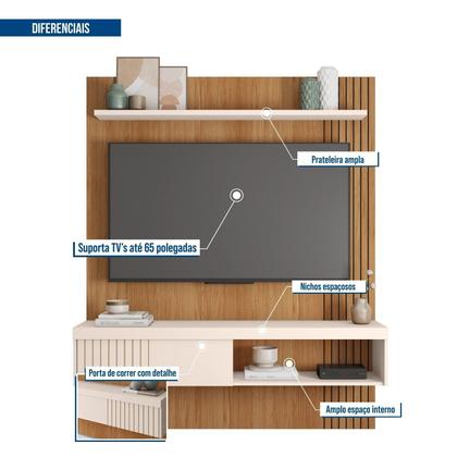 Imagem de Painel para TV até 55 Polegadas com Ripado Moon