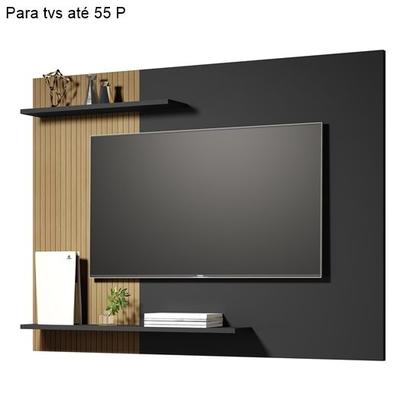 Imagem de Painel Para TV até 55 Polegadas Duda Preto / Ripado - MJM Casa dos móveis